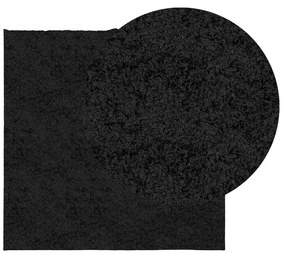 Tappeto Shaggy a Pelo Lungo Moderno Nero 200x200 cm