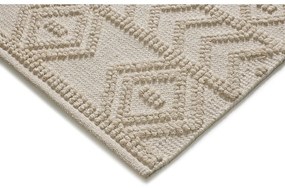 Tappeto color crema in cotone riciclato lavabile/tessuto a mano 160x230 cm Pamuk – Universal