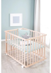 Lettino di colore naturale con altezza regolabile e ruote 75x100 cm Style – Roba