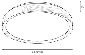 Plafoniera LED ORINOKO LED/36W/230V Ø 48 cm beige