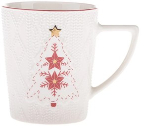 Tazza bianca in porcellana a tema natalizio 380 ml Xmas Tree – Dakls
