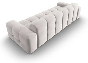 Divano in velluto grigio chiaro 255 cm Kendal - Micadoni Home