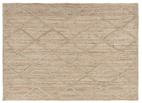 Tappeto rombi beige in juta 300x200 cm Carmen