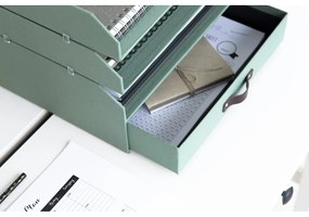 Organizer verde in cartone per cassetti/per documenti Walter Canvas Paper Laminate – Bigso