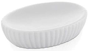 Portasapone bagno da appoggio bianco Gedy serie Marika in ceramica