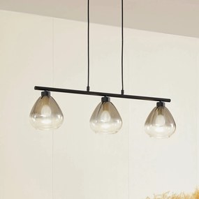 Lampada a sospensione Lindby Pendura, nero, vetro, lunghezza 75 cm