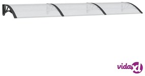 vidaXL Tettoia per Porta Nero e Trasparente 300x75 cm in Policarbonato