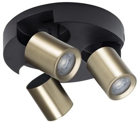 Kanlux 38963 - Faretto LAURIN 3xGU10/10W/230V ottone/nero