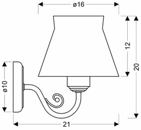 Applique ZEFIR 1xE27/40W/230V