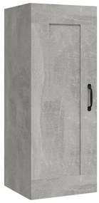 Mobile pensile grigio cemento 35x34x90 cm in legno multistrato