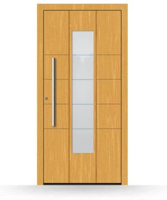 Portoncini in legno, abete chiaro 110, apertura con spinta a sinistra, 850 x 1850 mm, modello Busto Arsizio, configura individualmente