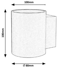 Rabalux 7022 - Applique KAUNAS 1xG9/10W/230V grigio