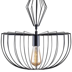 Lampadario a sospensione con filo JASMINA 1xE27/20W/230V diametro 40 cm nero