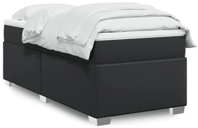Giroletto A Molle Con Materasso Nero 100x200 Cm İn Similpelle /