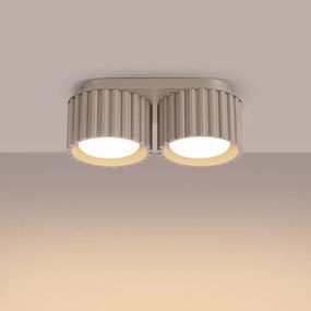 Sollux  SL.1818 - Faretto AURA 2xGX53/10W/230V taupe