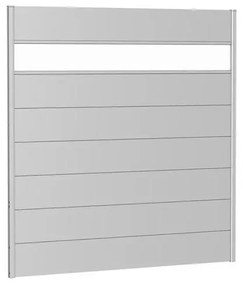 Frangivista con vetro in acciaio metallizzato alluminio BIOHORT L 180 x H 182 cm, spessore 44 mm