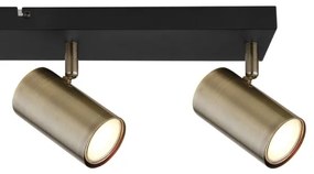 Globo 57911-4M - Faretto ROBBY 4xGU10/35W/230V nero/ottone