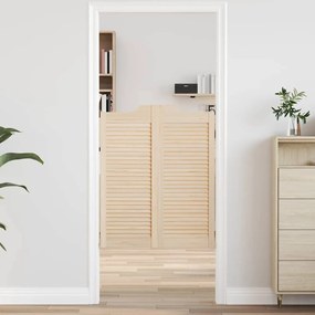 Porte A Battente 1-paio Design A Lamelle 100x80cm Legno Di Pino /