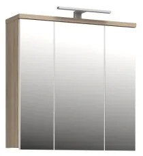 Mobile bagno sospeso con specchio VENOM bianco/rovere sonoma