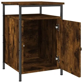 Comodino rovere fumo 40x42x60 cm legno multistrato
