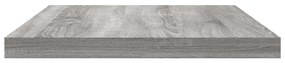 Mensole parete 4pz grigio sonoma 40x20x1,5cm legno multistrato