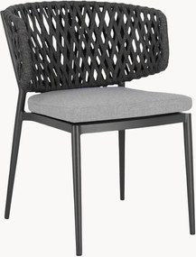 Set di 4 sedie da giardino impilabili Noelia Charcoal