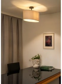 Duolla - Lampadario a plafone OVAL 1xE27/15W/230V grigio