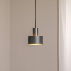 SIGMA Lampada a sospensione Rif S, verde oliva, a 1 luce, Ø 15 cm, acciaio