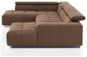 Divano angolare a U TROPEA sinistro marrone