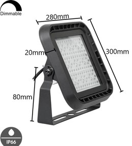 Faro LED 28.000lm dimmerabile 1-10V IP66 - Premium Colore Bianco 5.000K