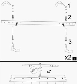Lampadario a sospensione con cavo KEM 5xE27/40W/230V nero