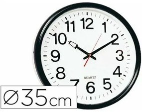 Orologio da Parete Q-Connect KF15592 Nero Ø 34 cm Plastica Moderno