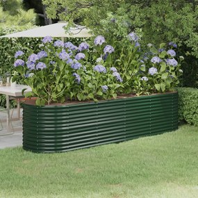Letto Giardino Acciaio Verniciato A Polvere 296x80x68 Cm Verde /