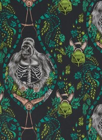 Clarke & Clarke Carta da parati Silverback - Charcoal
