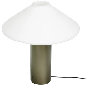 Lampada da tavolo verde scuro con paralume in vetro (altezza 40 cm) Orbit - Hübsch