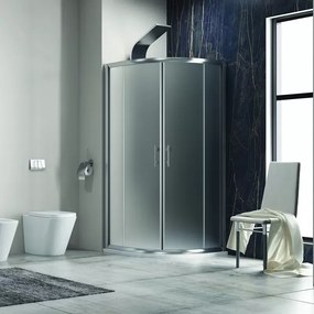 Box doccia semicircolare 90x90 vetro satinato anticalcare KF2000 - KAMALU
