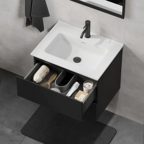 Mobile da bagno con lavabo CONOR 61 cm nero/bianco