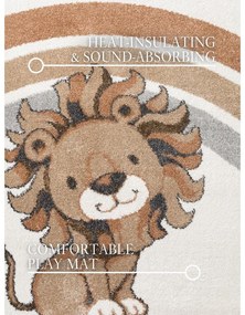 Tappeto per bambini crema 160x230 cm Roar like a Lion Rainbow Party - Villeroy&amp;Boch