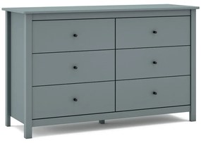 Cassettiera verde polveroso in pino massiccio 130x80x45 cm Misti – Marckeric