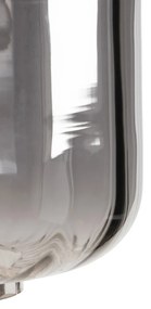 Lampada da terra smart nera con vetro fumé con WiFi ST64 - Qara Down