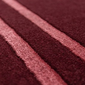 Tappeto burgundy in lana tessuto a mano 160x230 cm Gatsby – Flair Rugs