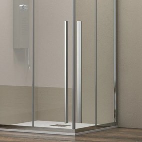 Kamalu - box doccia angolo 70x100 cm doppio scorrevole vetro 8mm altezza 200h | kel1000