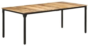 Tavolo Da Pranzo 200x100x76 Cm İn Legno Di Mango Grezzo /