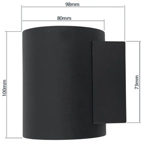 Applique SQUALLA TUBA 1xG9/50W/230V nero/oro