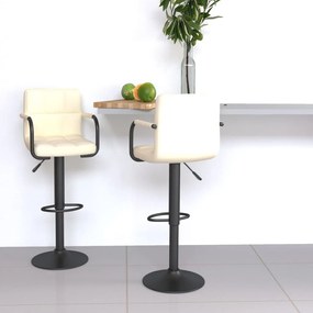 Sgabelli Da Bar 2 Pz Crema İn Tessuto /