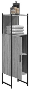 Mobile da bagno grigio sonoma 33x33x120,5cm legno multistrato