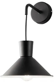 Applique D22 cm ELIO in metallo verniciato Nero