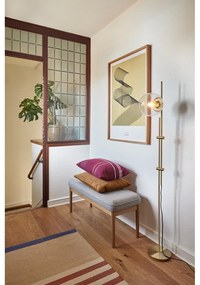 Lampada da terra in ottone con paralume in vetro (altezza 147 cm) Bubble - Hübsch