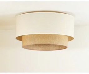 Duolla - Plafoniera BOHO 1xE27/15W/230V diametro 45 cm beige/marrone