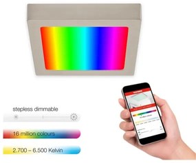 Telefunken 309702TF - Plafoniera LED RGB dimmerabile LED/23W/230V 2700-6500 cromo